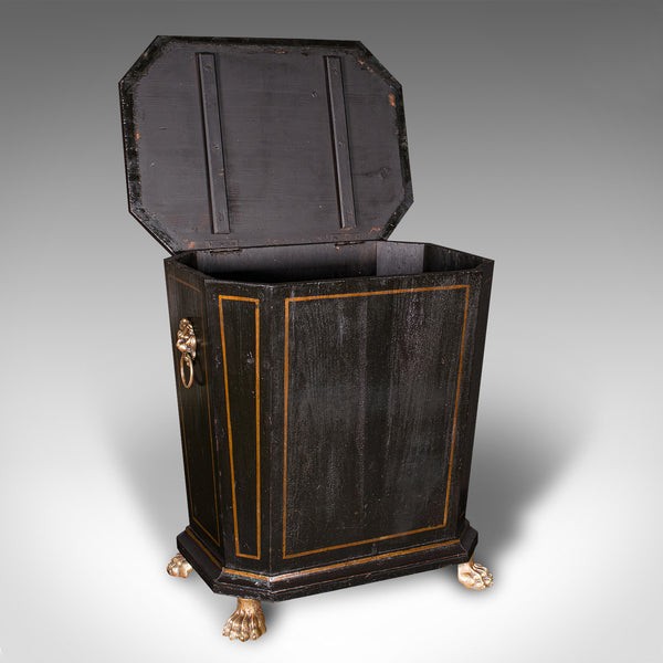 Antique Fireside Store, English Pine, Log, Coal Bin, Aesthetic Period, Victorian