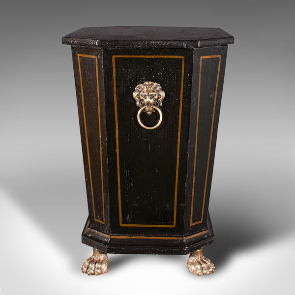 Antique Fireside Store, English Pine, Log, Coal Bin, Aesthetic Period, Victorian
