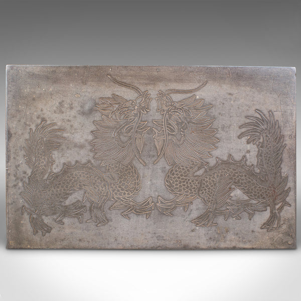 Vintage Hotel Tea Chest, Chinese, Pewter Alloy, Chá Caddy, Art Deco, Circa 1930