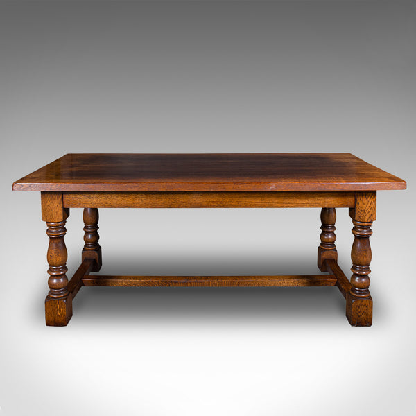 Vintage 8 Seat Country House Table, English, Oak, Refectory, Kitchen, Farmhouse