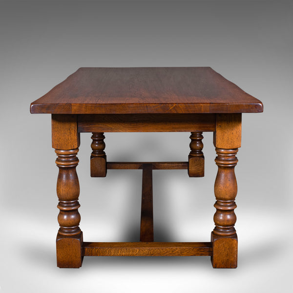 Vintage 8 Seat Country House Table, English, Oak, Refectory, Kitchen, Farmhouse