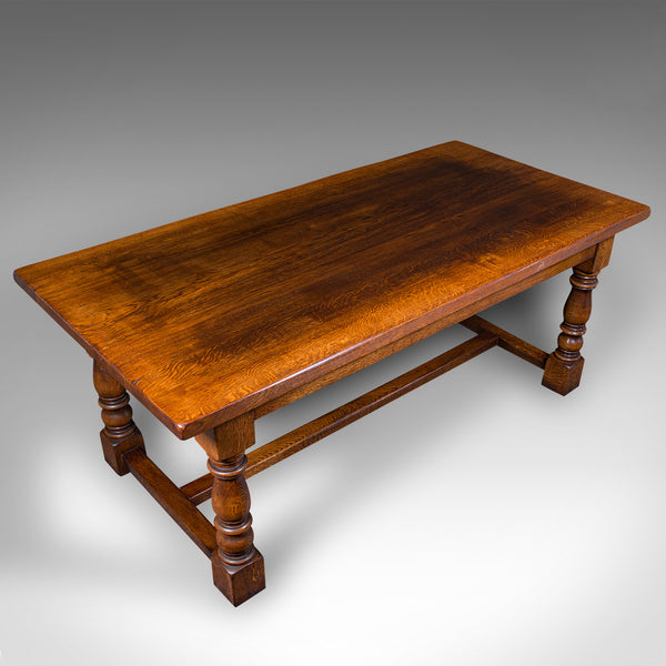Vintage 8 Seat Country House Table, English, Oak, Refectory, Kitchen, Farmhouse