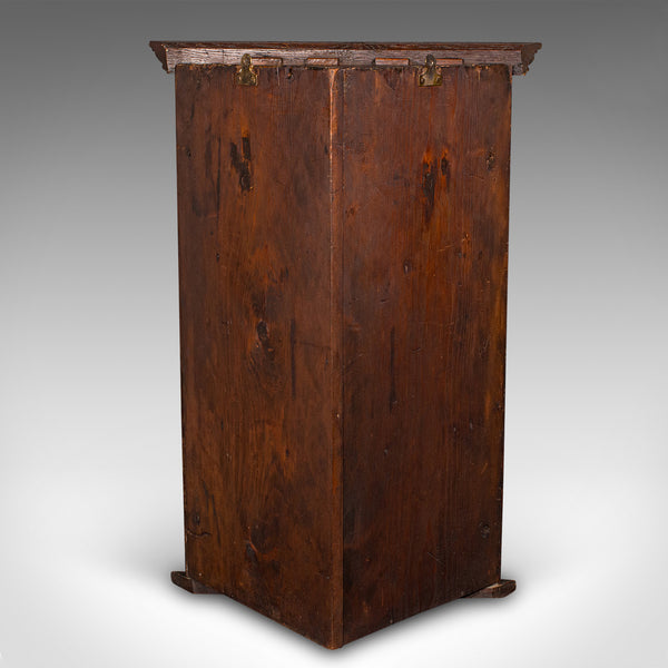 Small Antique Corner Cabinet, English Oak, Wall Cupboard, William and Mary, 1690