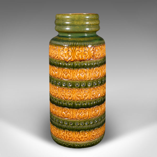 Tall Vintage Lava Stick Stand, German, Ceramic, Hall, Umbrella, Large Vase, 1970