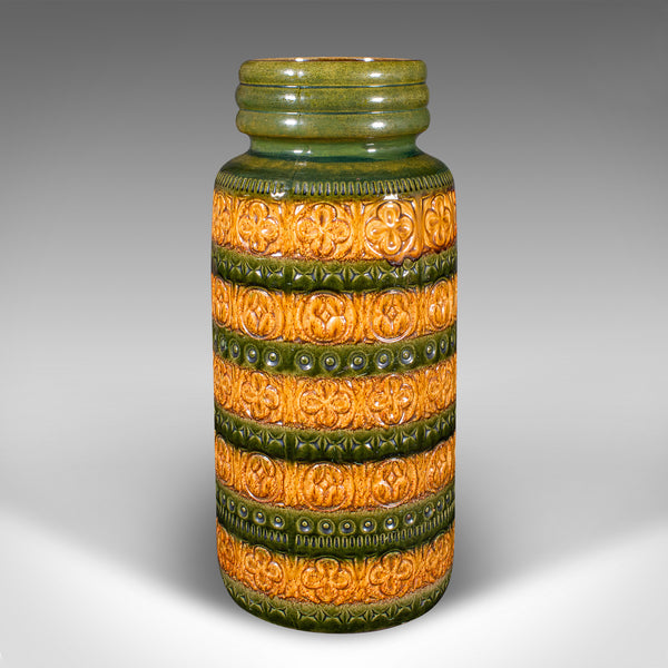 Tall Vintage Lava Stick Stand, German, Ceramic, Hall, Umbrella, Large Vase, 1970