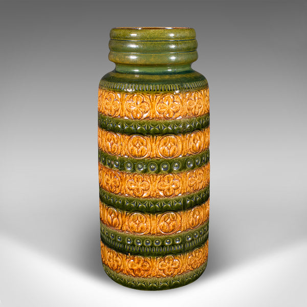 Tall Vintage Lava Stick Stand, German, Ceramic, Hall, Umbrella, Large Vase, 1970