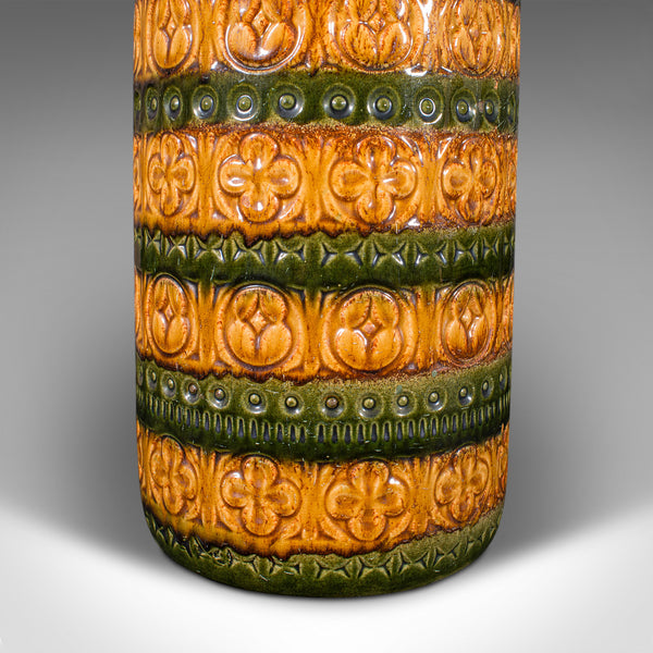 Tall Vintage Lava Stick Stand, German, Ceramic, Hall, Umbrella, Large Vase, 1970