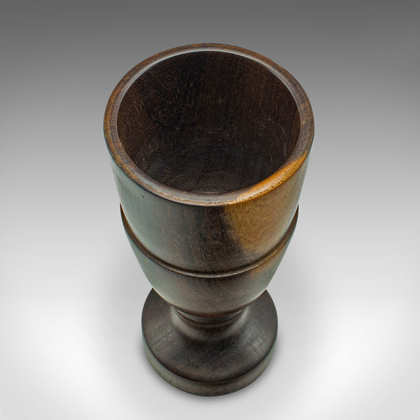 Vintage Mortar And Pestle, English, Turned Walnut, Apothecary, Kitchen, C.1970
