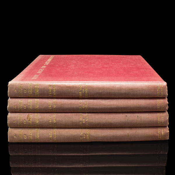 Vintage 4 Book Set, History Of British Furniture, English, Reference, Macquoid