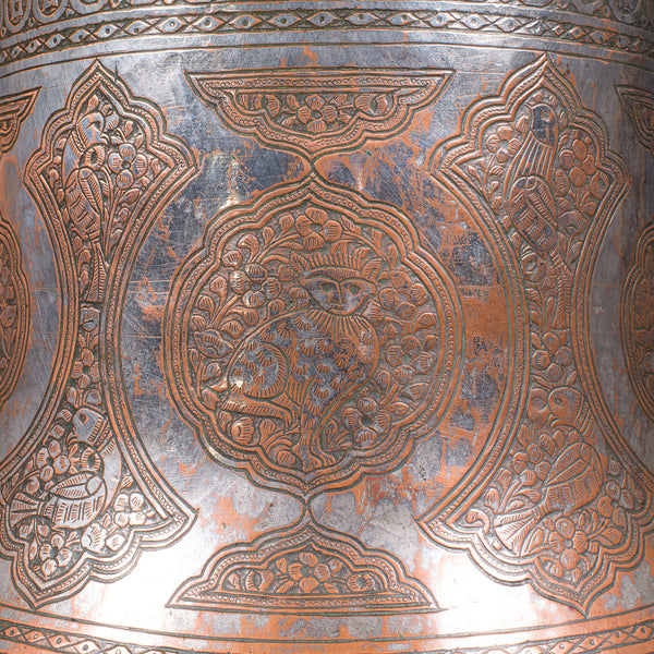 Antique Water Bucket, Burmese, Silvered Copper, Fireside Store, Georgian, C.1800