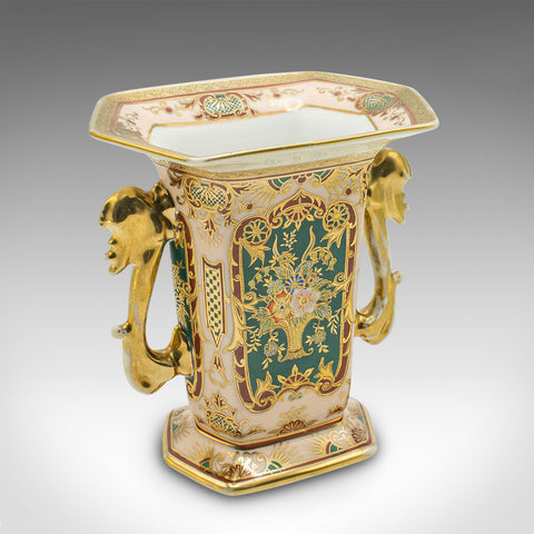 Antique Display Vase, Japanese, Ornate Ceramic, Flower Sleeve, Noritake, C.1920