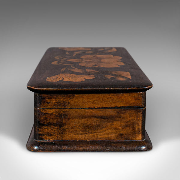 Antique Hand Painted Writing Box, English, Cedar, Desktop Pen Case, Edwardian