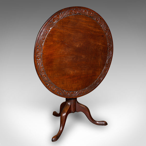 Antique Display Table, English, Walnut, Tilt Top, Hallway, Occasional, Georgian