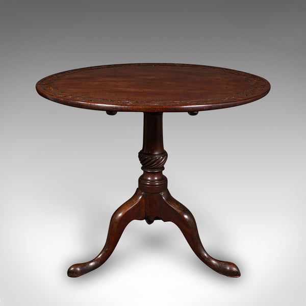 Antique Display Table, English, Walnut, Tilt Top, Hallway, Occasional, Georgian