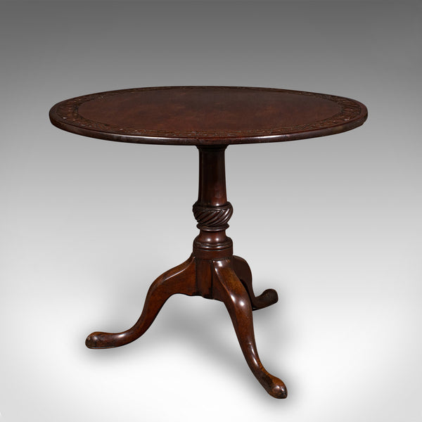 Antique Display Table, English, Walnut, Tilt Top, Hallway, Occasional, Georgian