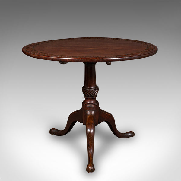 Antique Display Table, English, Walnut, Tilt Top, Hallway, Occasional, Georgian