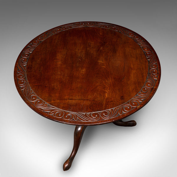 Antique Display Table, English, Walnut, Tilt Top, Hallway, Occasional, Georgian