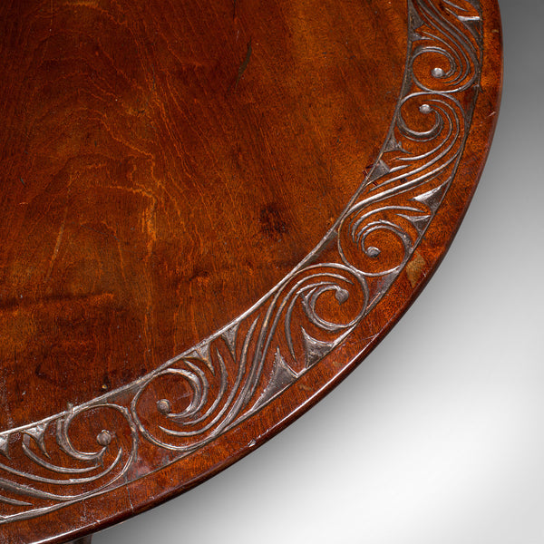 Antique Display Table, English, Walnut, Tilt Top, Hallway, Occasional, Georgian