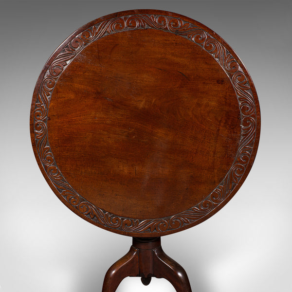 Antique Display Table, English, Walnut, Tilt Top, Hallway, Occasional, Georgian