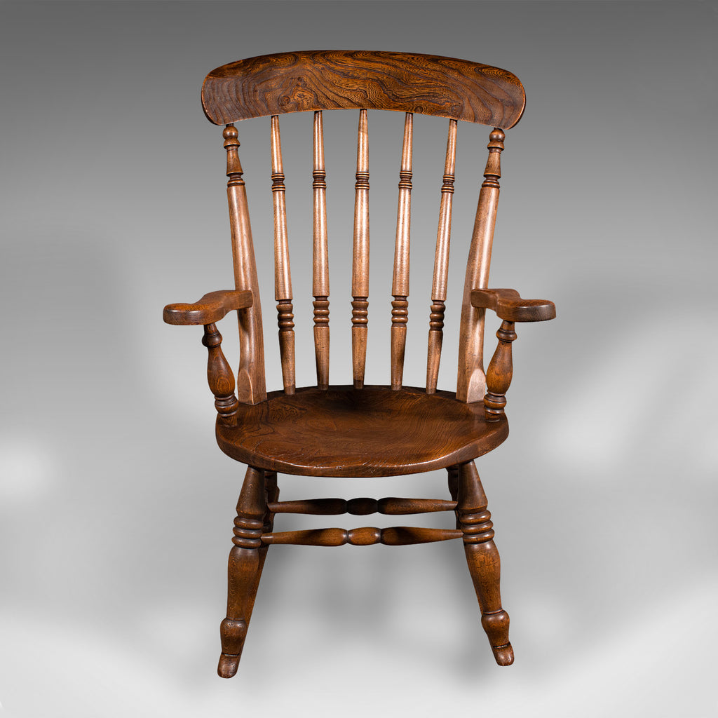 Antique Rocker, English, Beech, Elm, Rocking Chair, Country House ...