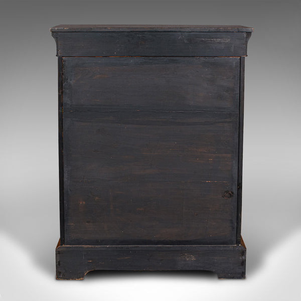 Antique Pier Cabinet, English Walnut, Glazed Bookcase, Display Cupboard, Regency