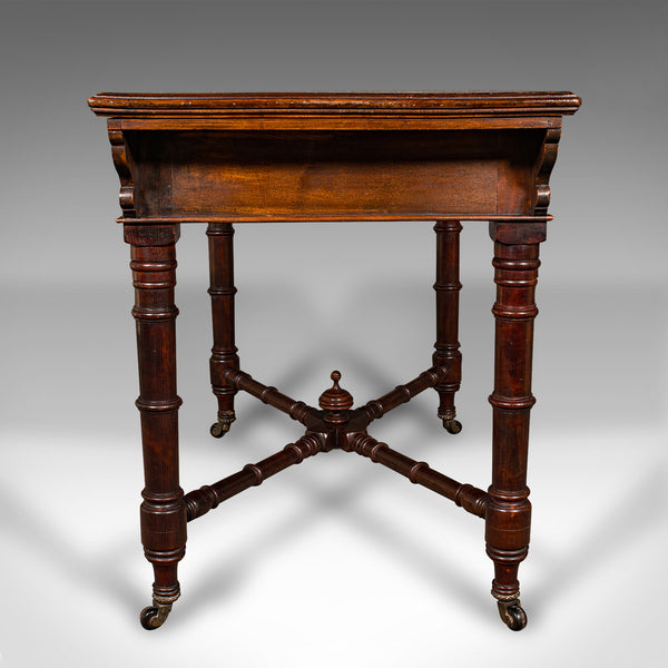 Antique Dressing Table, English Oak, Pine, 2 Drawer, Writing, Console, Victorian