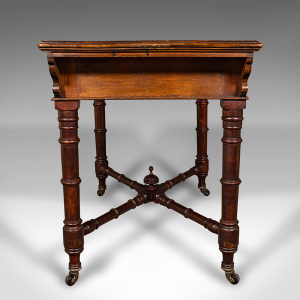 Antique Dressing Table, English Oak, Pine, 2 Drawer, Writing, Console, Victorian