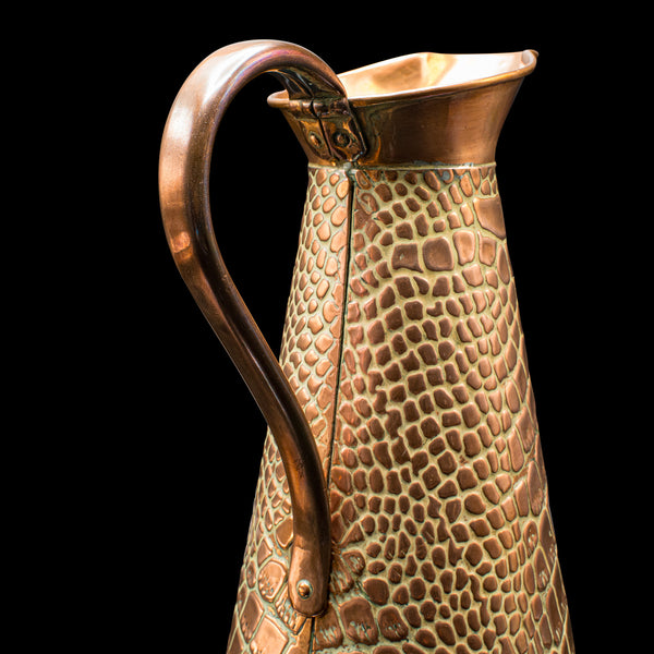 Antique Pouring Jug, English, Copper, Serving Tankard, Arts & Crafts, Victorian
