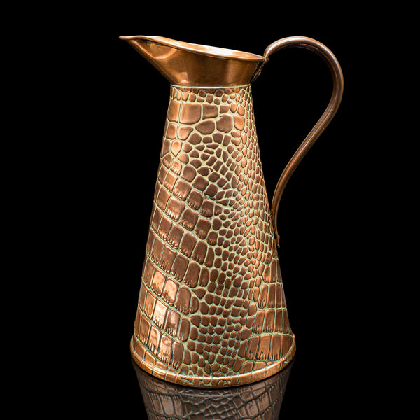 Antique Pouring Jug, English, Copper, Serving Tankard, Arts & Crafts, Victorian