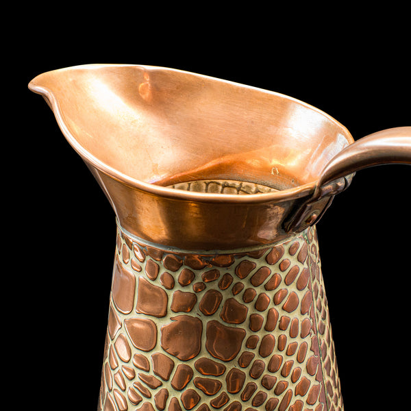 Antique Pouring Jug, English, Copper, Serving Tankard, Arts & Crafts, Victorian
