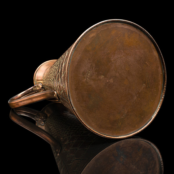 Antique Pouring Jug, English, Copper, Serving Tankard, Arts & Crafts, Victorian