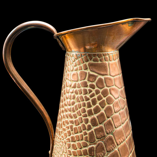 Antique Pouring Jug, English, Copper, Serving Tankard, Arts & Crafts, Victorian