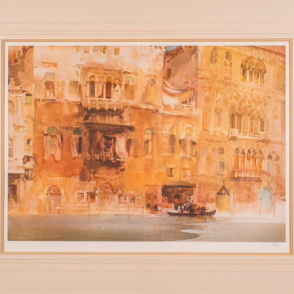 Vintage Limited Edition Art Print, Venice Canal, Framed, William Russell Flint