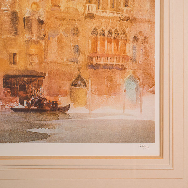 Vintage Limited Edition Art Print, Venice Canal, Framed, William Russell Flint