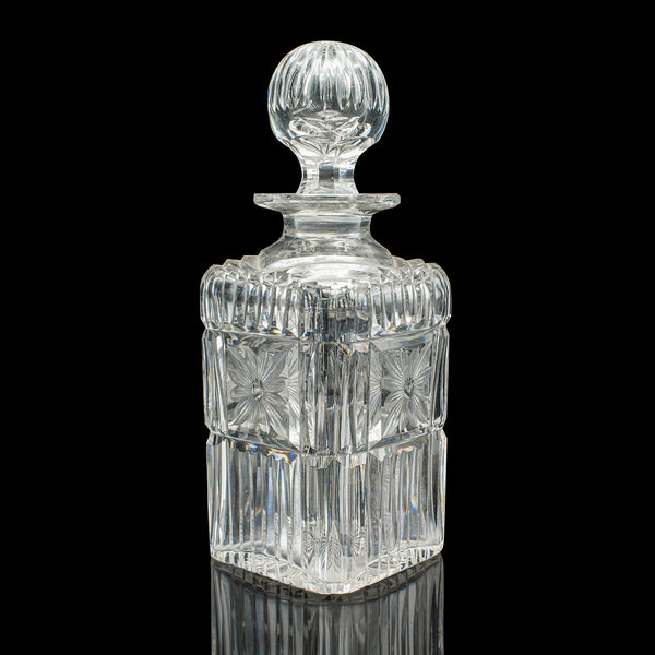 Antique Decanter Service, English, Crystal Glass, Pair, Mappin & Webb, Edwardian