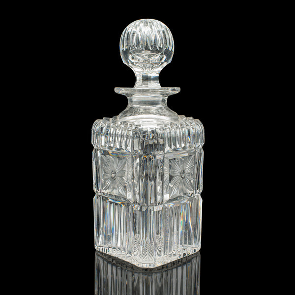 Antique Decanter Service, English, Crystal Glass, Pair, Mappin & Webb, Edwardian