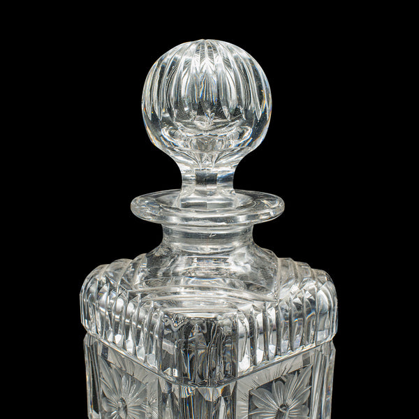 Antique Decanter Service, English, Crystal Glass, Pair, Mappin & Webb, Edwardian