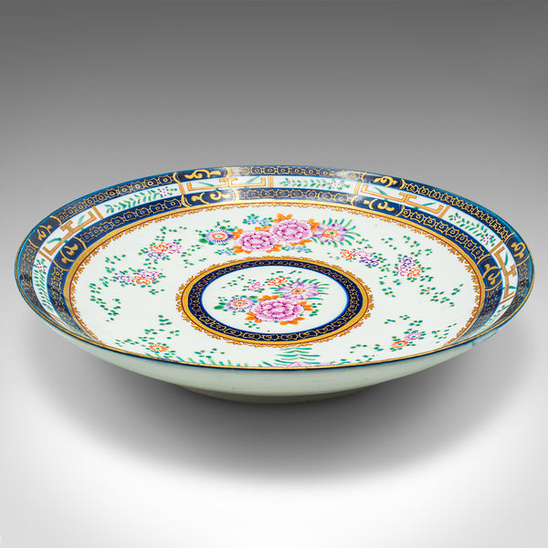 Antique Deep Display Charger, French, Ceramic, Decorative Plate, Victorian, 1900