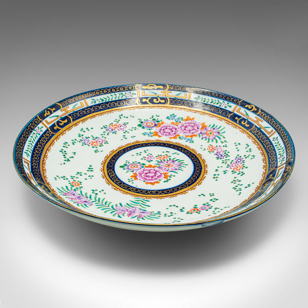 Antique Deep Display Charger, French, Ceramic, Decorative Plate, Victorian, 1900