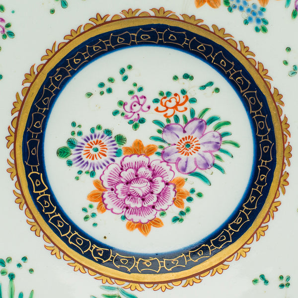 Antique Deep Display Charger, French, Ceramic, Decorative Plate, Victorian, 1900
