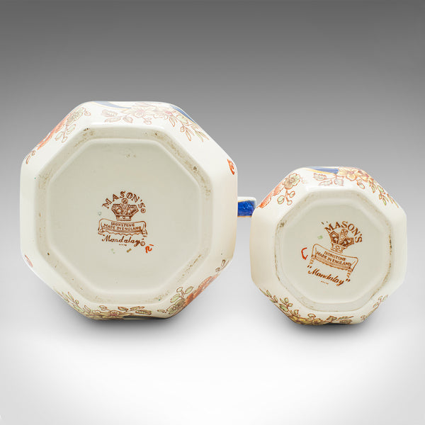 Vintage Dessert Serving Set, English Ceramic, Decorative Cake Plate, Pouring Jug