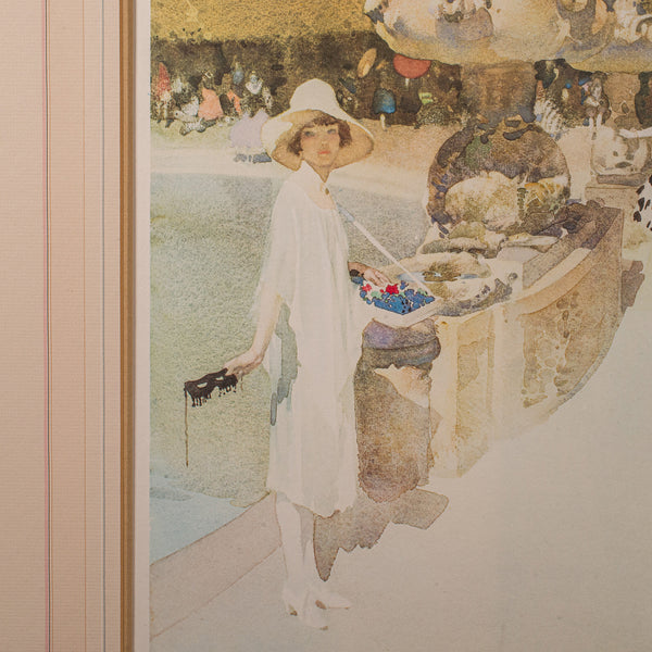 Large Vintage Limited Edition Art Print, English, Framed, William Russell Flint