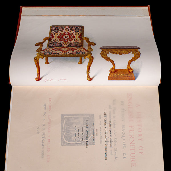 4vol Antique Reference Book Set, British Furniture, English, Macquoid, Edwardian