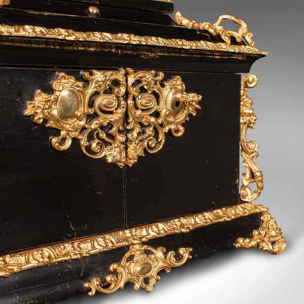 Antique Cigar Humidor, Continental, Ebonised, Petit Corona Case, Victorian, 1860