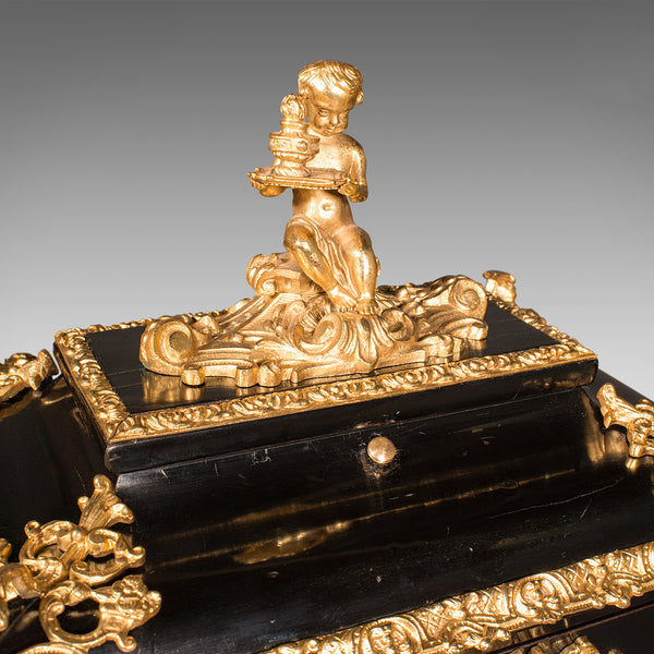 Antique Cigar Humidor, Continental, Ebonised, Petit Corona Case, Victorian, 1860