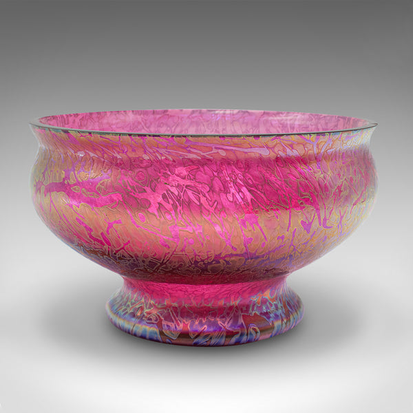 Vintage Decorative Fruit Bowl, English, Art Glass, Serving Dish, Lustre Finish