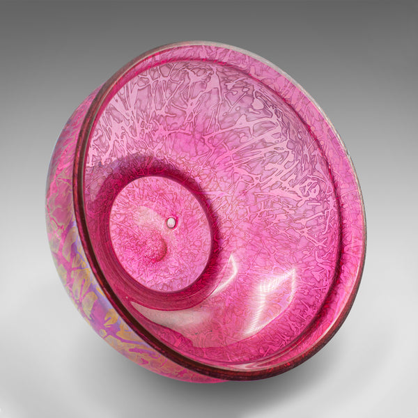 Vintage Decorative Fruit Bowl, English, Art Glass, Serving Dish, Lustre Finish