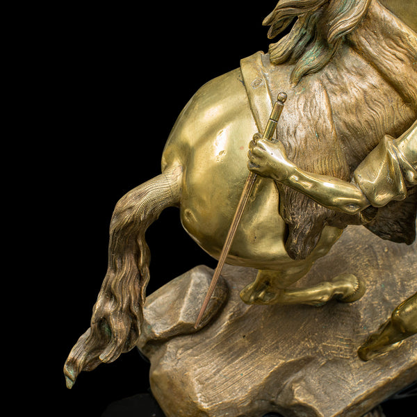Large Antique Marly Horse Figure, French, Equine Statue, Bronze, Victorian, 1880