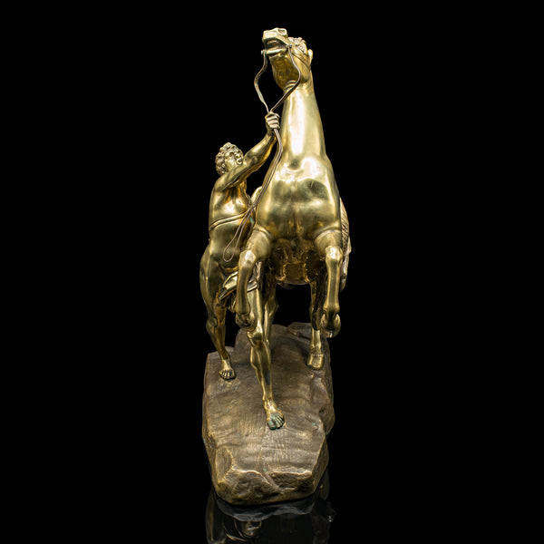 Large Antique Marly Horse Figure, French, Equine Statue, Bronze, Victorian, 1880