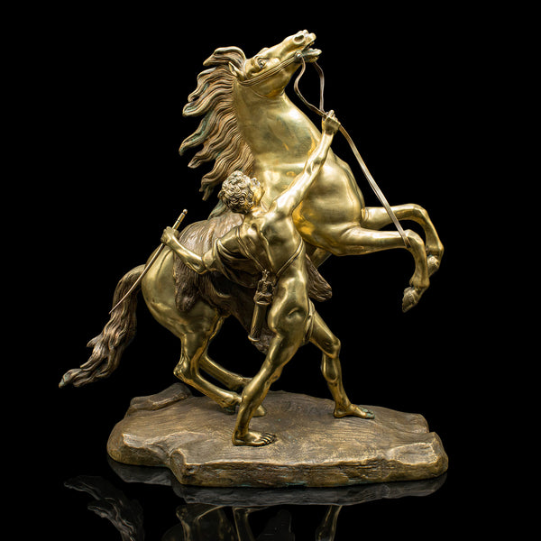 Large Antique Marly Horse Figure, French, Equine Statue, Bronze, Victorian, 1880